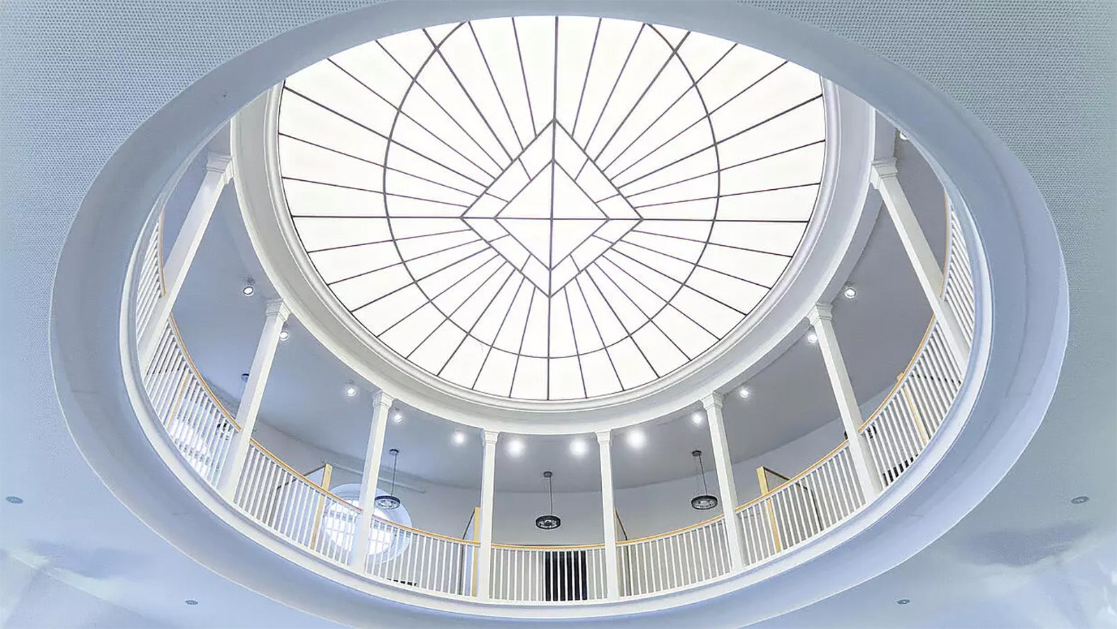 The glass dome of the Moot Court room in the Bucerius Law School in Hamburg
