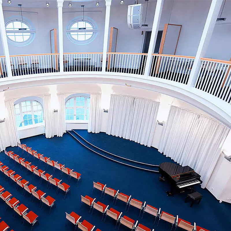 The Moot Court room in the Bucerius Law School in Hamburg, seen from the balcony
